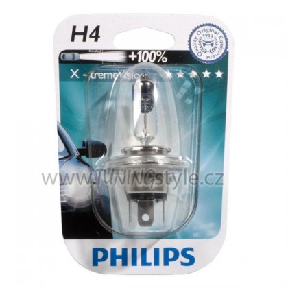 Žárovka Philips H4 Philips X-Treme Vision 12V 60/55W 12342XVB1