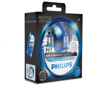 Žárovka Philips H7 55W ColorVision Blue 12972CVPBS2 2ks 