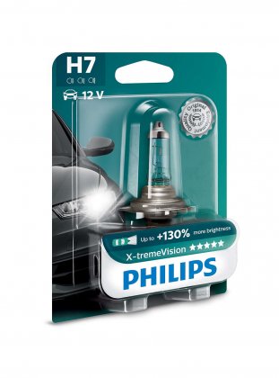Žárovka Philips H7 H7 X-tremeVision 12972XV+B1 12V 55W  2ks