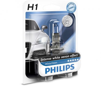 Žárovka Philips White Vision 1ks 12258WHVB1 H1 12V 55W