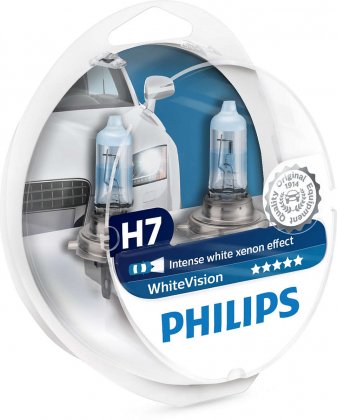 Žárovka Philips WhiteVision 2ks 12972WHVSM H7 12V 55W