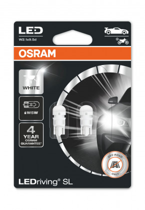 Žárovky Osram LED, LEDriving STANDARD SL 12V 0,8W W2.1X9.5D (2ks)