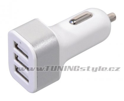 Zástrčka 3xUSB 12-24V 5V/3100mA