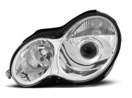 Přední světla čirá xenon look Mercedes-Benz W203 00-04 Třída C chromové