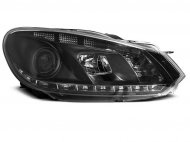 Přední světla s denními světly VW Golf 6 černá