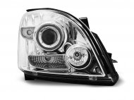 Přední světla angel eyes CCFL Toyota Land Cruiser 120 03-09 chrom