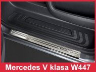 Prahové ochranné nerezové lišty Avisa Mercedes Vito III přední - Exclusive 2014-