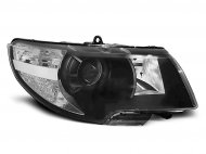 Přední světla čirá Škoda Superb II 08-15 černá