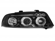 Přední světla angel eyes s LED Audi A4 99-01 černá