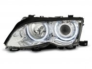 Přední světla angel eyes CCFL BMW E46 limo/touring 01-05 - chromové