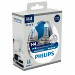 Žárovka Philips WhiteVision 2ks 12342WHVSM H4 12V 60/55W