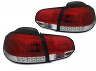 Zadní světla LED LIGHTBAR VW GOLF VI/6 htb 08-12 červená/chrom