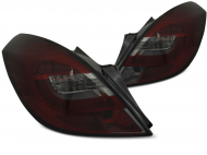 Zadní světla LED LIGHTBAR Opel Corsa D 06-10 3dv. červená/kouřová