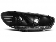 Přední světla s denními světly VW Scirocco 3 08- černé RL