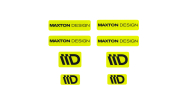 3D logo MaxtonDesign - limetkově černé(8ks)