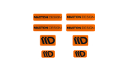 3D logo MaxtonDesign - oranžovo černé(8ks)