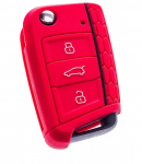 Silikonový obal na klíč Škoda Octavia III - červený