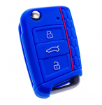 Silikonový obal na klíč Škoda Octavia III - modrý