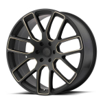 Alloy wheel Matte Black/Dark Tint Milled Kunene Black Rhino