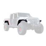 Front and rear fender flares standard coverage Bushwacker Flat Style