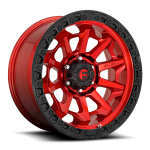 Alloy wheel D695 Covert Candy RED Black Bead Ring Fuel