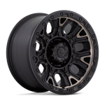 Alloy wheel D824 Traction Matte Black W/ Double Dark Tint Fuel