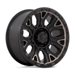 Alloy wheel D824 Traction Matte Black W/ Double Dark Tint Fuel