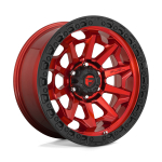 Alloy wheel D695 Covert Candy RED Black Bead Ring Fuel
