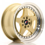 JR Wheels JR6 15x7 ET25 4x100/108 Gold w/Machined Lip