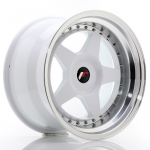 JR Wheels JR6 15x7 ET25 4x100/108 White w/Machined Lip