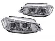 Přední světla s LED pro VW Golf 7 2017-2019 chromová