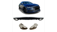 Zadní difuzor s koncovkami  Audi A7 C7 Facelift 2015-2017