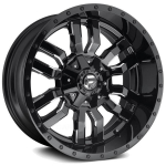 Alloy wheel D595 Sledge Gloss Black Milled Fuel