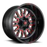 Alloy wheel D612 Stroke Gloss Black/Red Tinted Clear Fuel