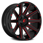 Alloy wheel D643 Contra Gloss Black/Red Tinted Clear Accents Fuel