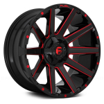 Alloy wheel D643 Contra Gloss Black/Red Tinted Clear Fuel