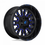 Alloy wheel D645 Stroke Gloss Black Blue Tinted Clear Fuel