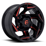 Alloy wheel D755 Reaction Gloss Black/Red Tint Fuel