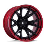 Alloy wheel FC402 Catalyst Matte Black W/ Candy RED LIP Fuel