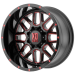 Alloy wheel XD820 Grenade Satin Black Milled/Red Clear Coat XD Series