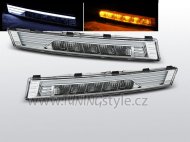Blinkry přední čiré s LED bar pozičním světlem VW Passat 3C 05-10