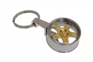 Přívešek na klíče - ALU disk zlatý 