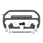 Bull bar with LED Cree 20" cool white DRL Black Series Rough Country