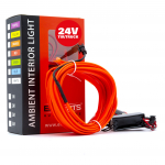 LED Ambientní osvětlení - 5m - červený - 24V