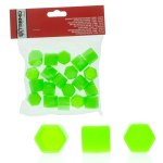 Krytky na šrouby 17mm - Zelené (Silikonové) 20ks