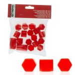 Krytky na šrouby 17mm - Červené (Silikonové) 20ks