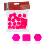 Krytky na šrouby 17mm - Růžové (Silikonové) 20ks