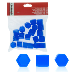 Krytky na šrouby 17mm - Modré (Silikonové) 20ks