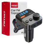 FM transmitter 1×USB-A 1×USB-C 12V 24V AMIO-04647