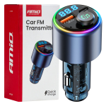 FM transmitter 1×USB-A 1×USB-C 12V 24V AMIO-04655